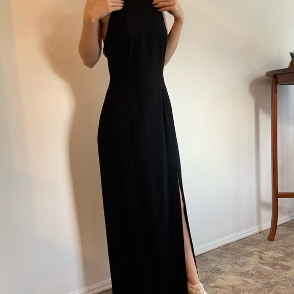 A.J. Bari Vintage Gown with Beaded Straps - Picture 13 of 16